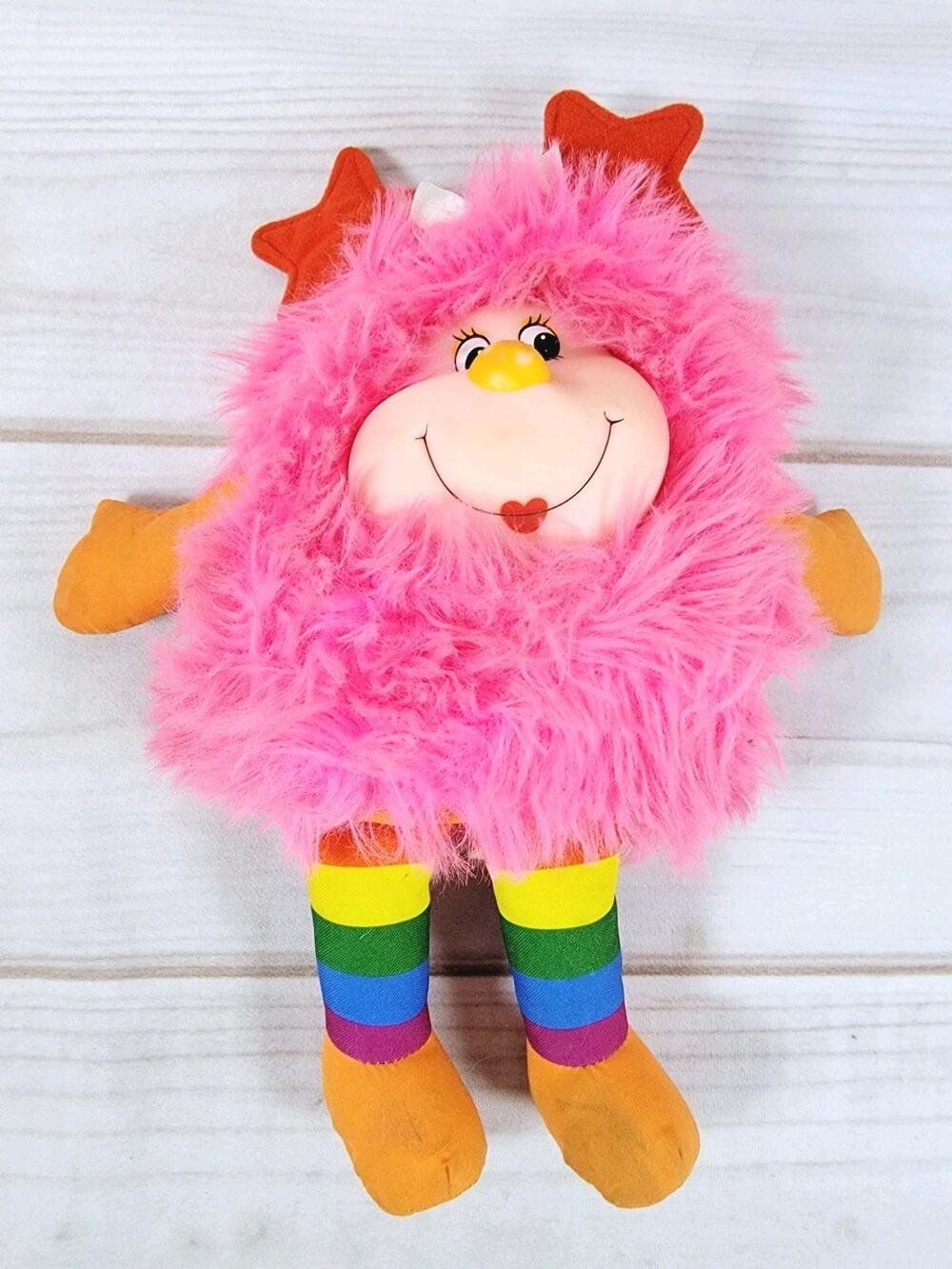 Vintage 1983 Rainbow Brite 12” Sprite Pink Dee Lite Plush Stuffed Mattel